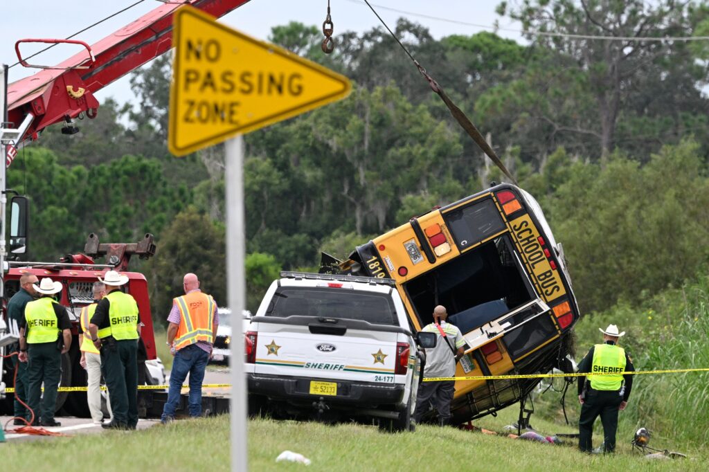 Florida School Bus Crash Kills Two People